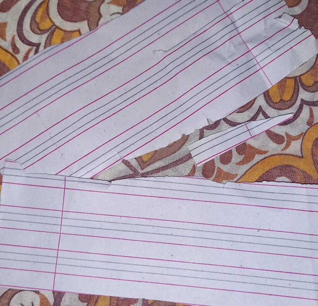 papers cut using scissor