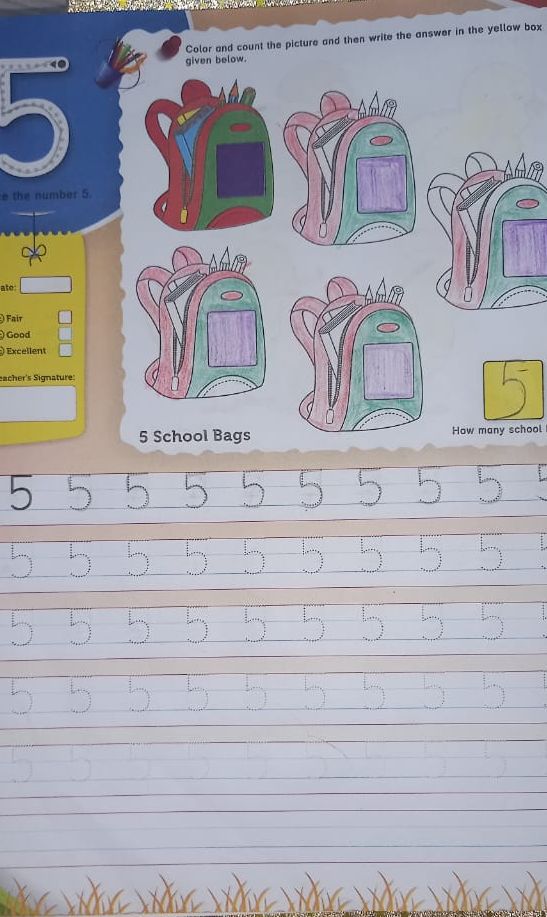 4-year-old writing numbers